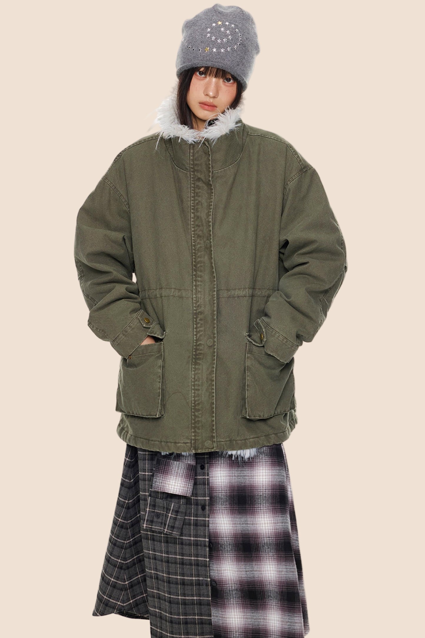 Fur Collar Vintage Jacket