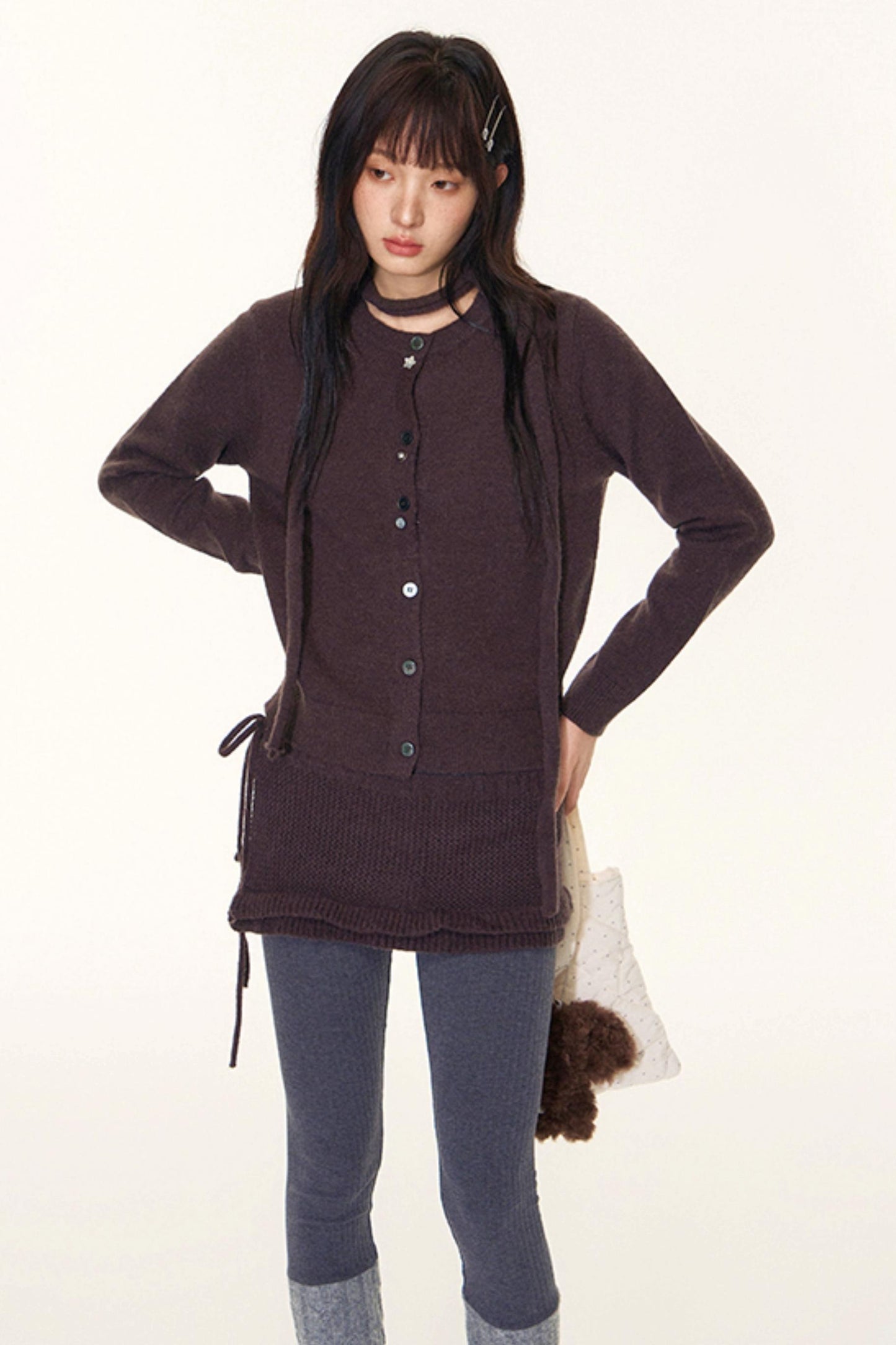 Autumn Lace-Up Short Skirt