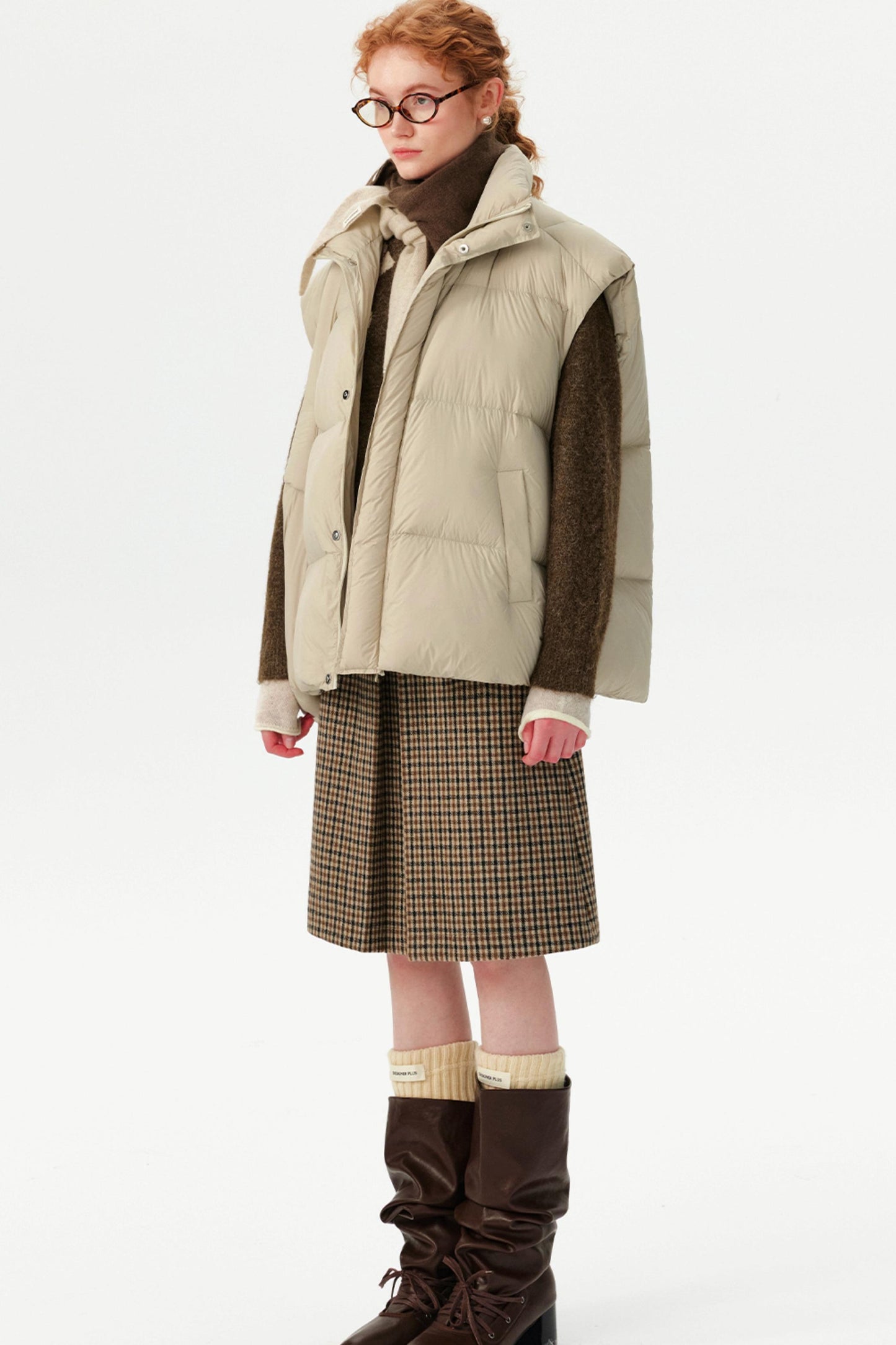 White Duck Down Winter Vest