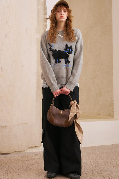 Pearl Kitten Pullover Top