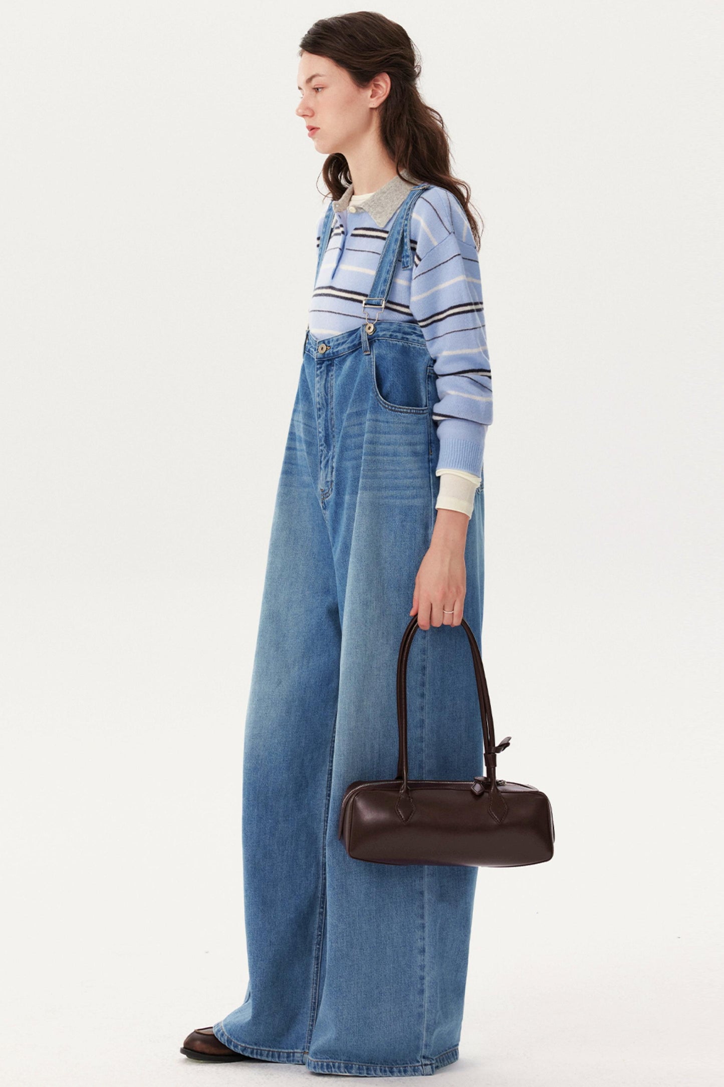 Retro Blue Denim Jumpsuit