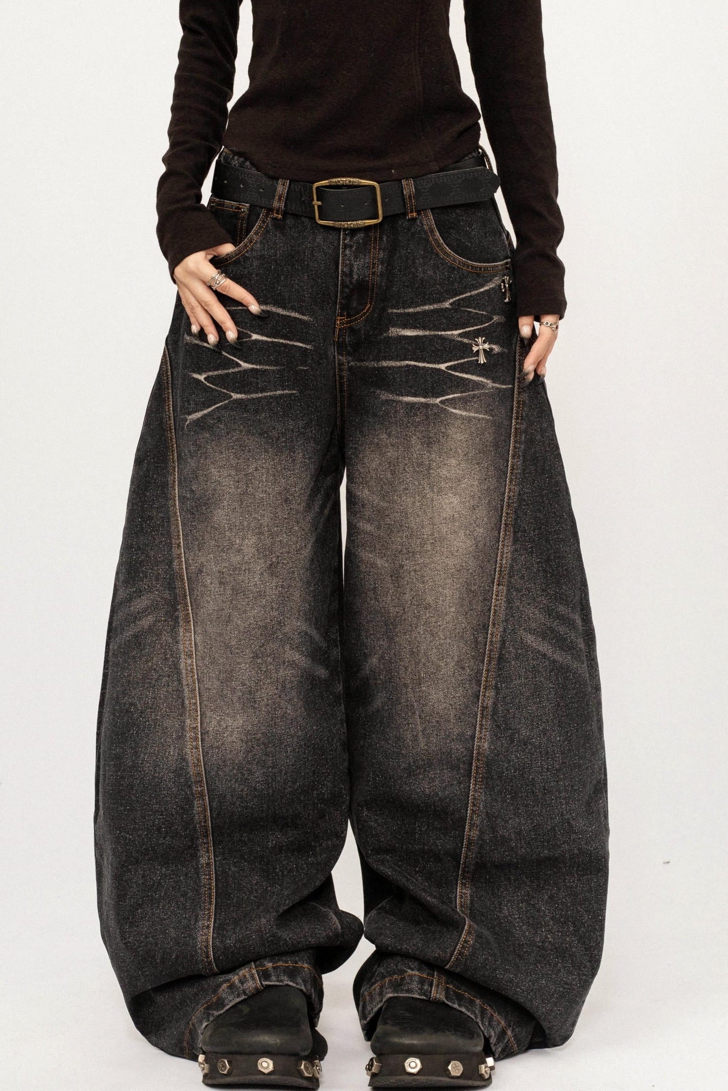 Retro Washed Velvet Jeans