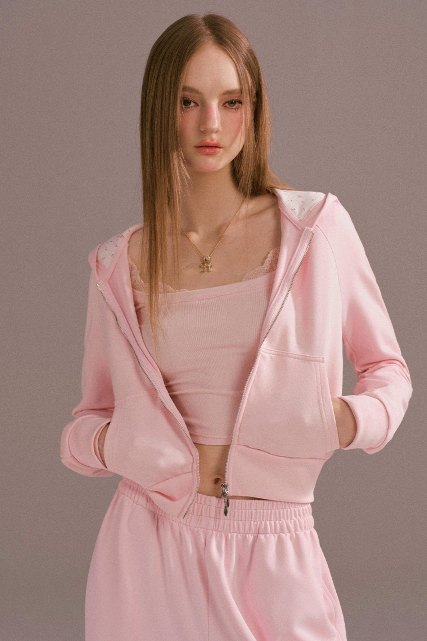 Spice Girl Hooded Knitted Cardigan Set-Up