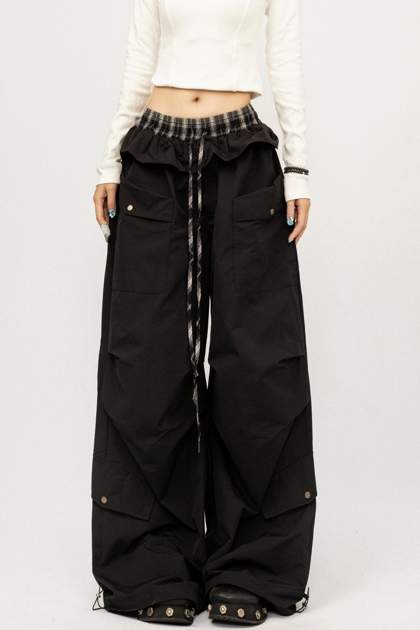 Retro Black Lace Pants