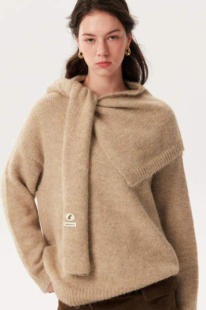 Solid Knitwear Two-Piece Top Set