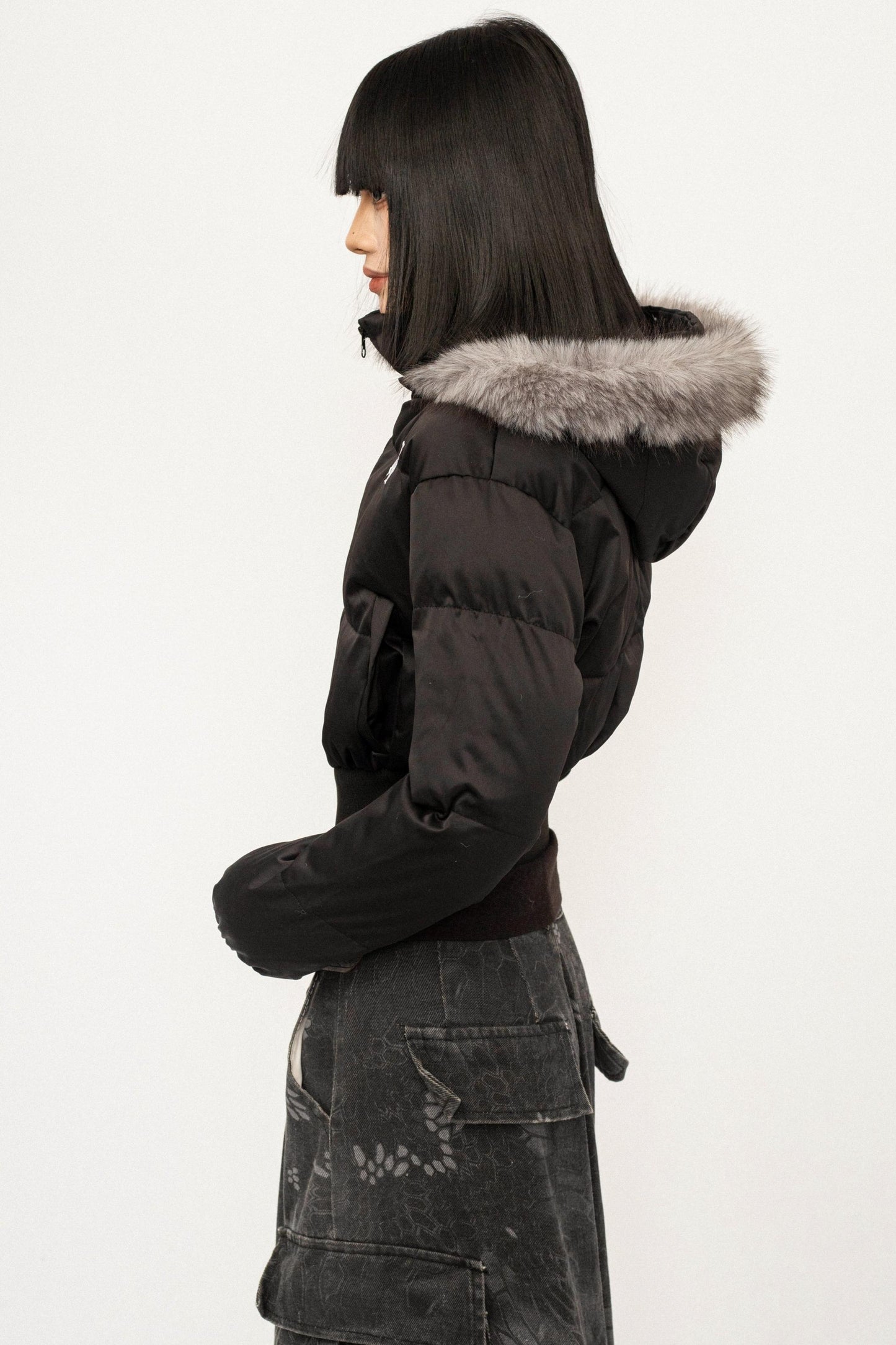 Retro Hooded Fur Collar Jacket