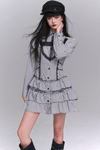 Subkultur Streifenhemdkleid 