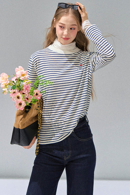 Striped Knitted Base Layer T-Shirt
