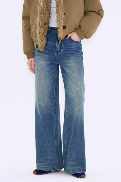 Vintage Washed Denim Jeans