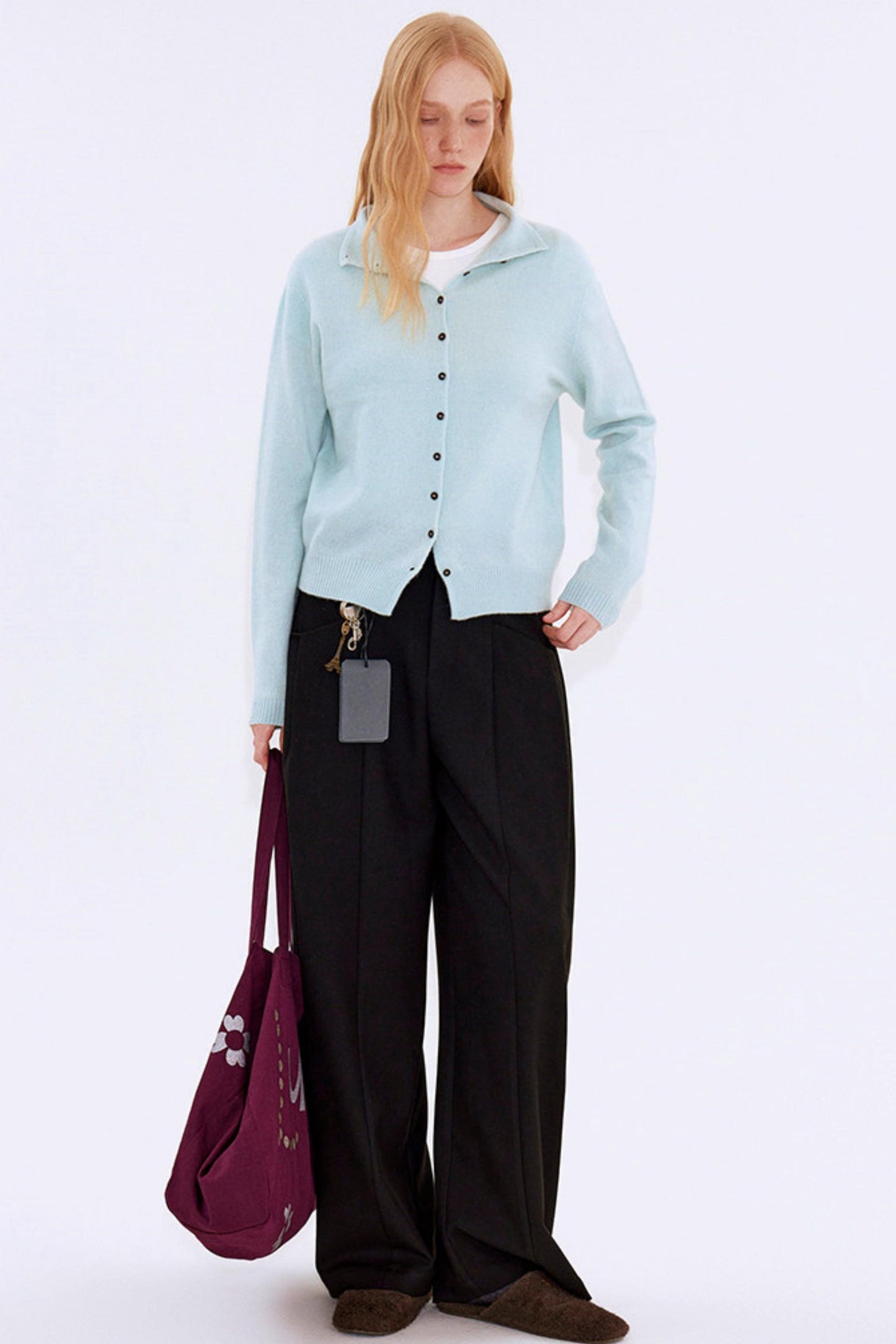 High-End Pleated Black Pants