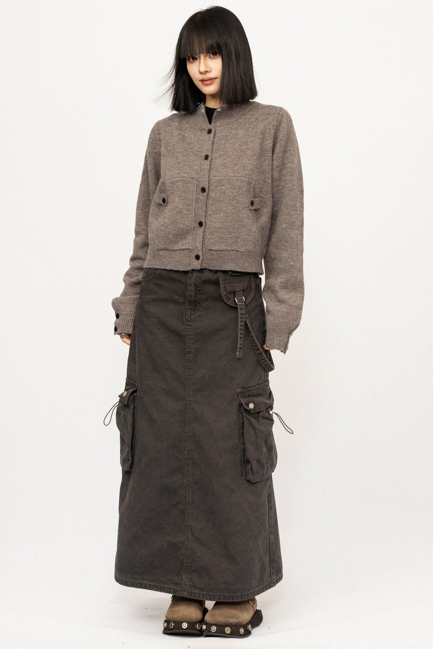 Retro Fur Collar Cardigan Jacket