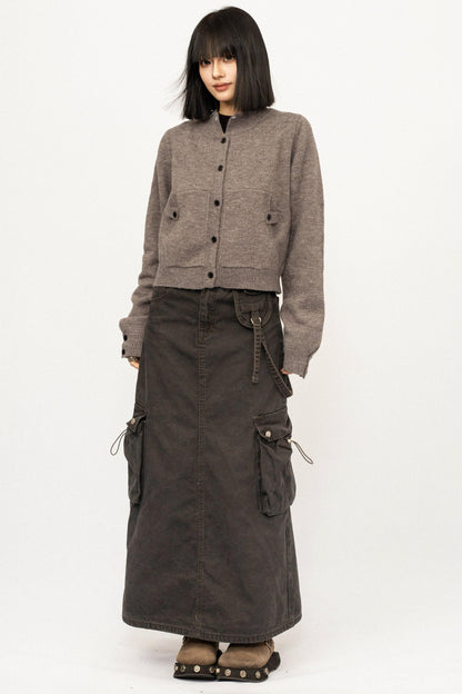 Retro Fur Collar Cardigan Jacket