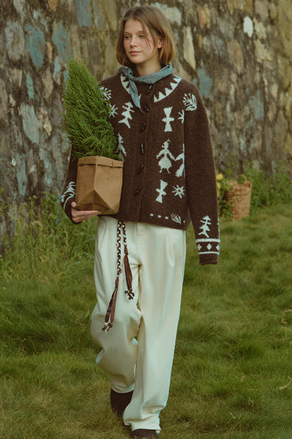 Romantic Mohair Cardigan Sweater