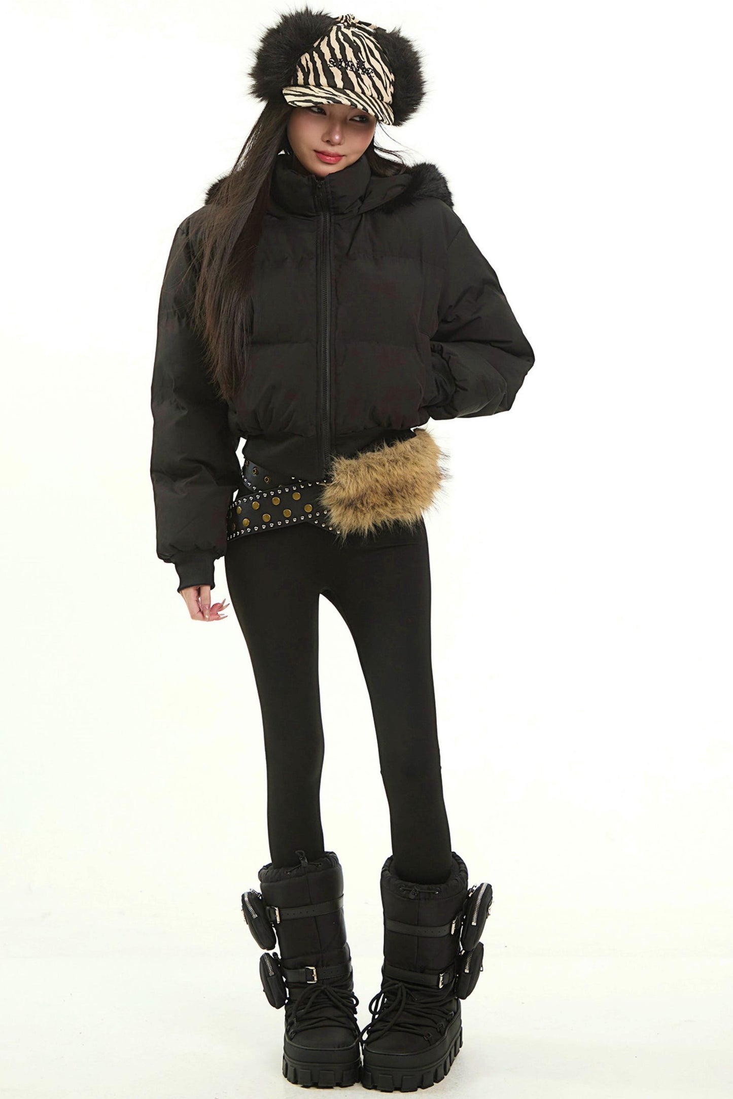 American Black Hooded Jacket