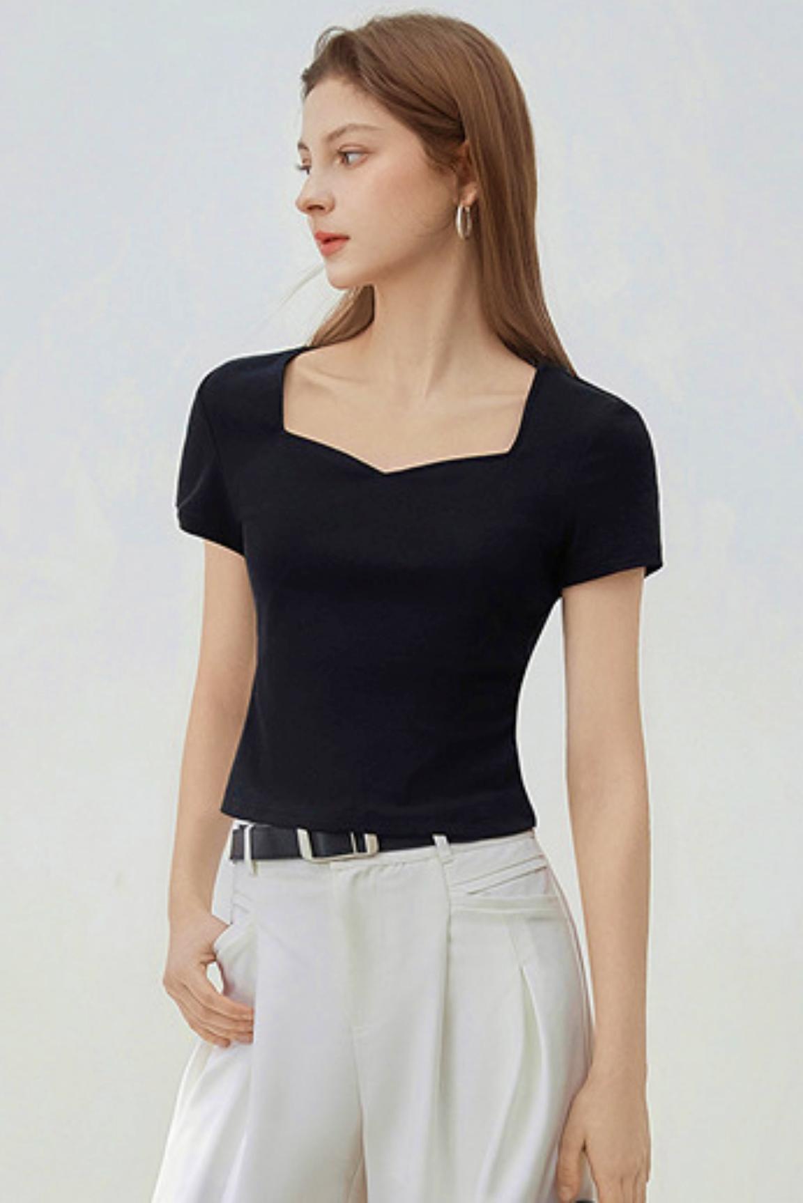 Retro Square Neck Tee