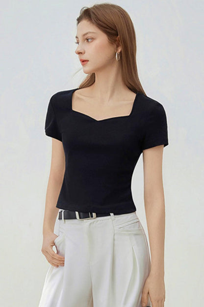 Retro Square Neck Tee