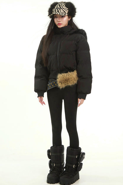 Black High-Waisted Autumn Pants