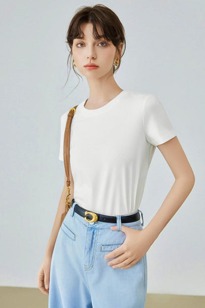 Slim Fit Lily Style White Tee