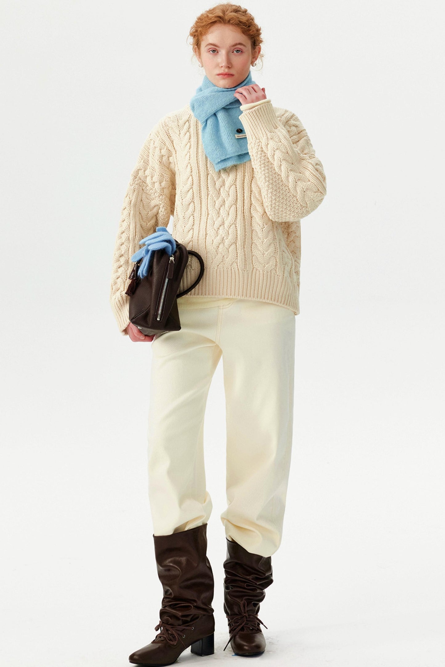 Korean-Style Cable Knit Sweater