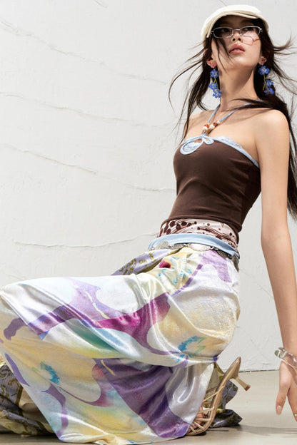 West Draped Wide-Leg Trousers