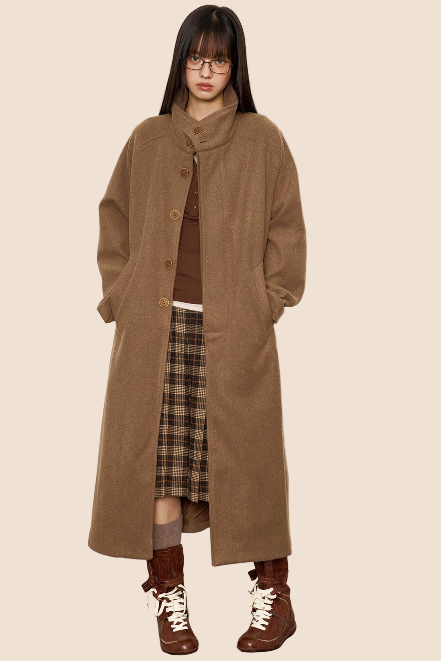 Autumn Woolen Trench Coat