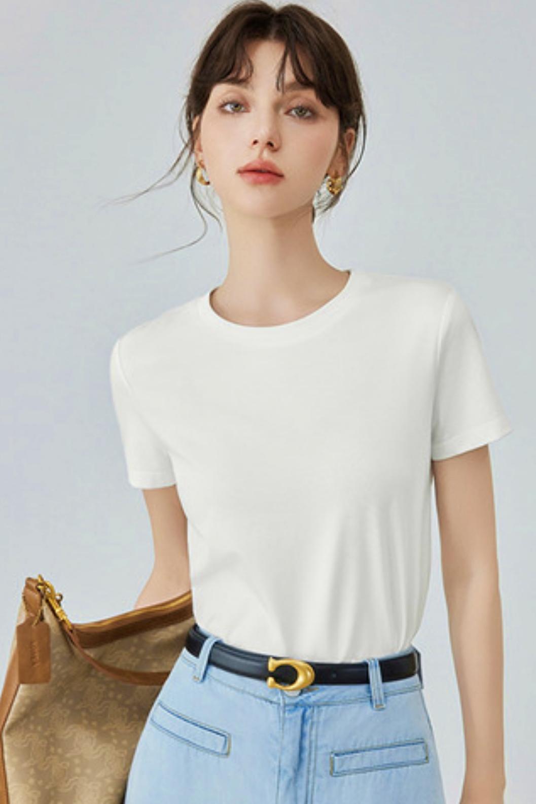 Slim Fit Lily Style White Tee