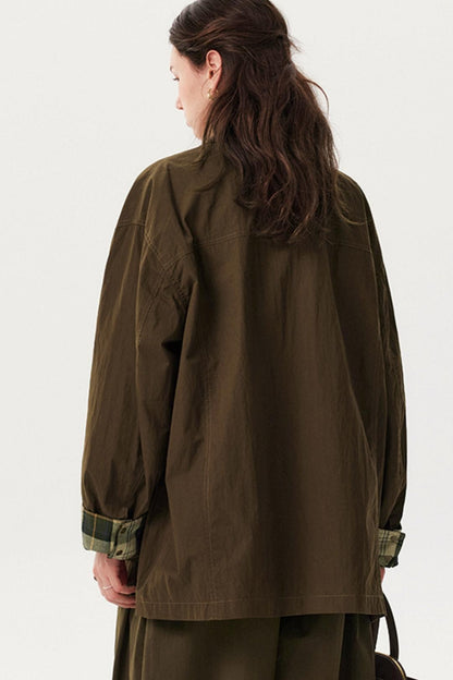 Retro Color-Block Patchwork Jacket