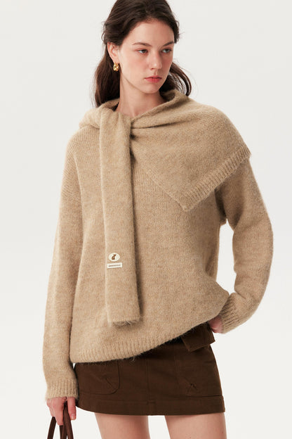 Solid Knitwear Two-Piece Top Set