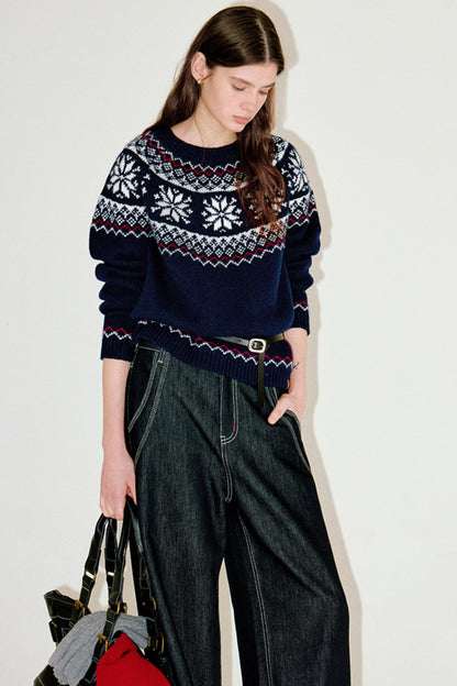 Snowflake Wool Sweater