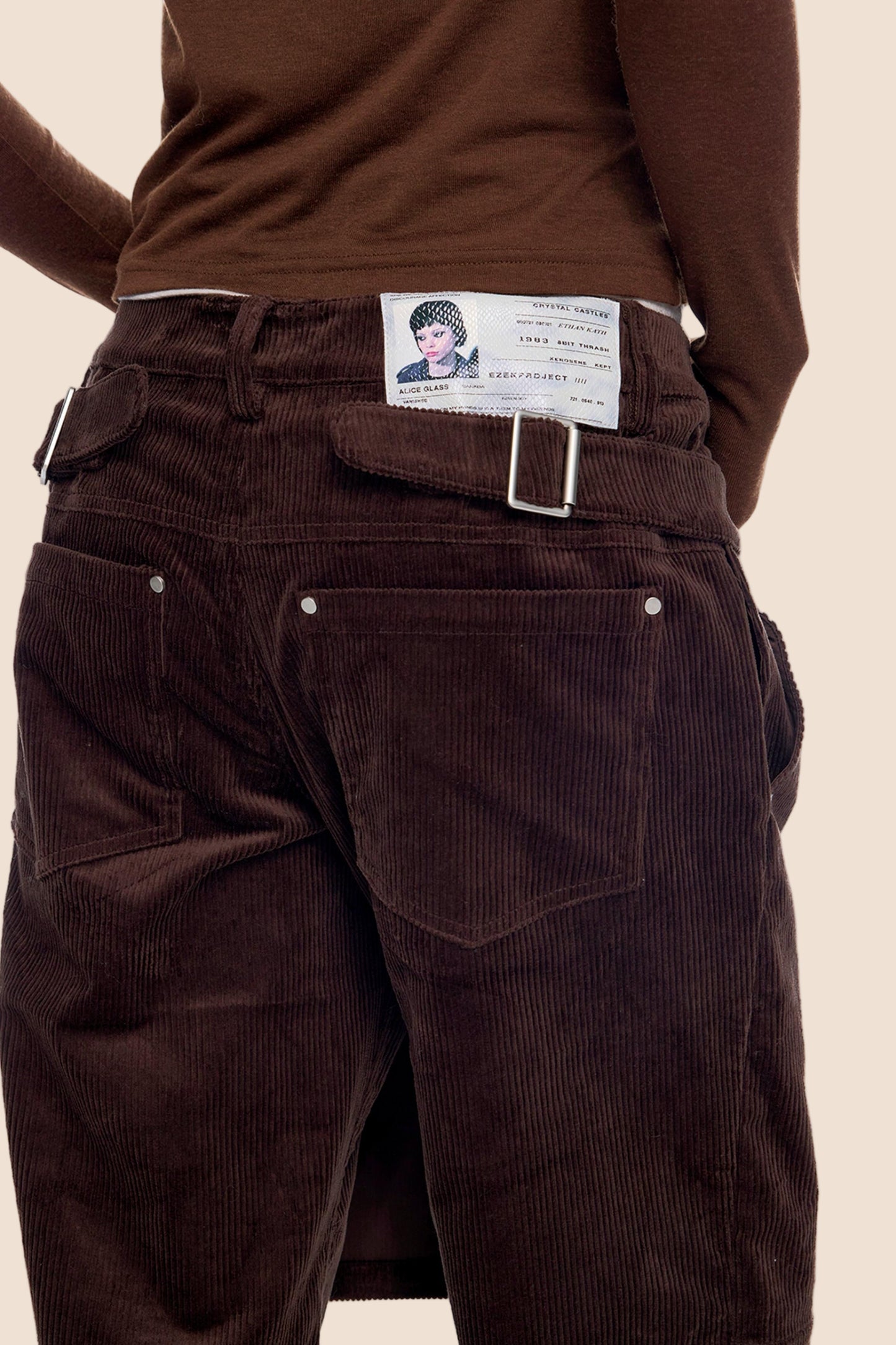 Corduroy Flared Skirt Pants