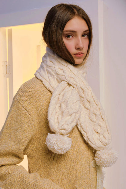 Dual-Tone Merino Knit Scarf