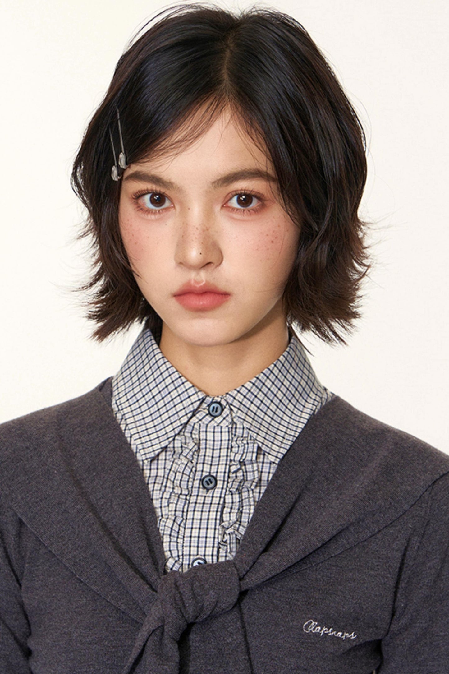 Navy Collar Knit Sweater