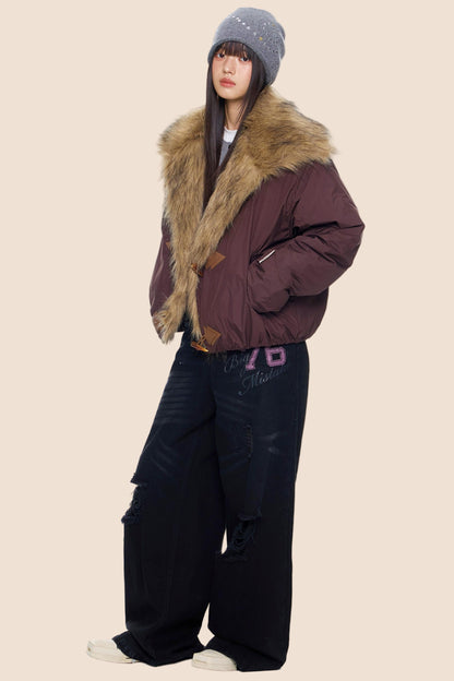 Fur Collar Toggle Jacket