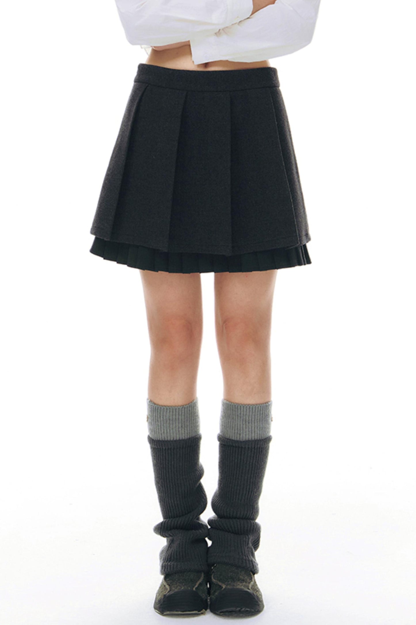 Original Ruffled Woolen Suit Jacket Set-Up