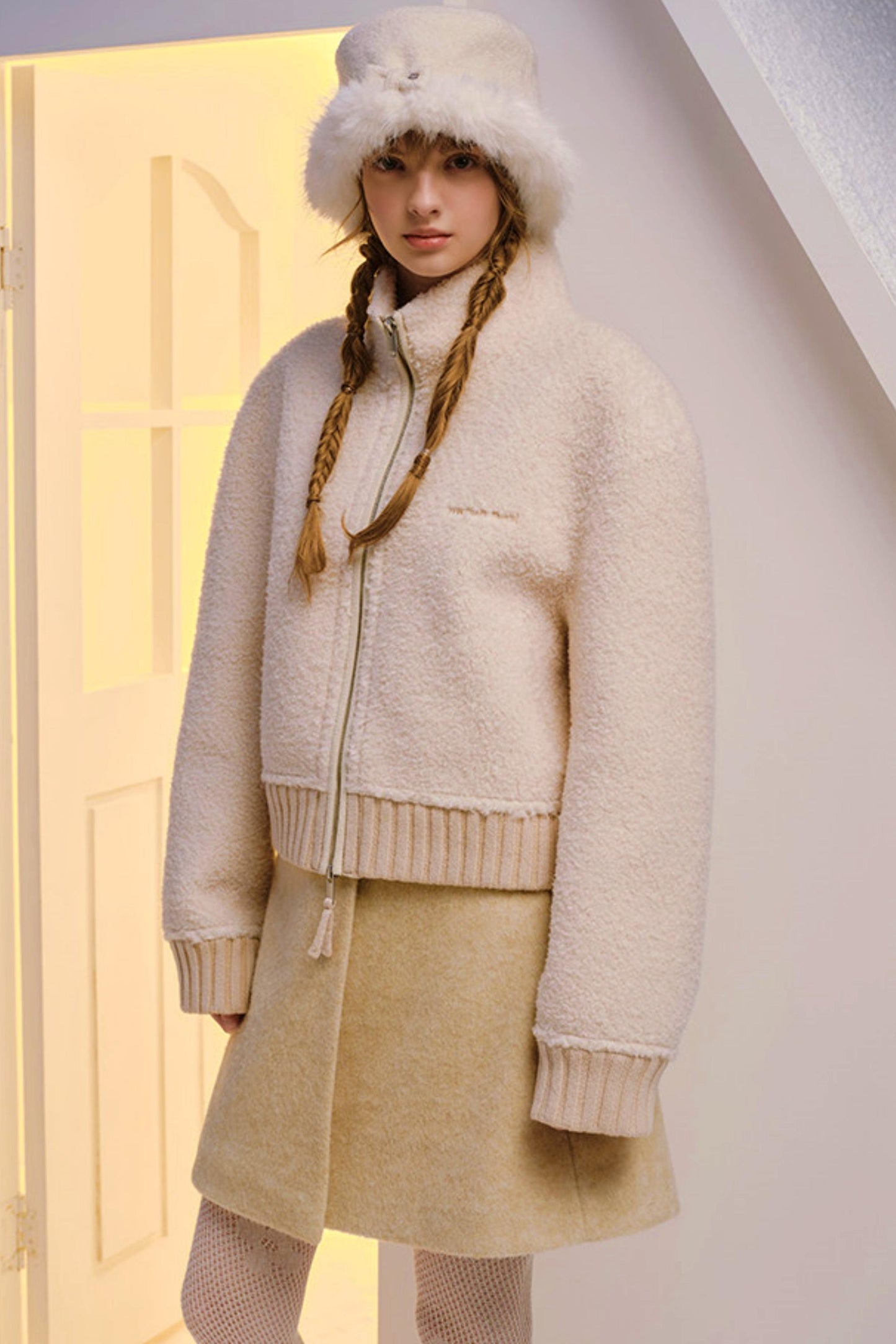 Reversible Faux Fur Beret