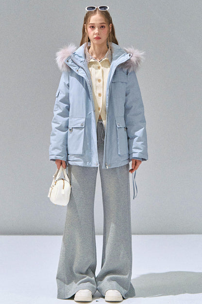 Grey Straight-Leg Sweatpants