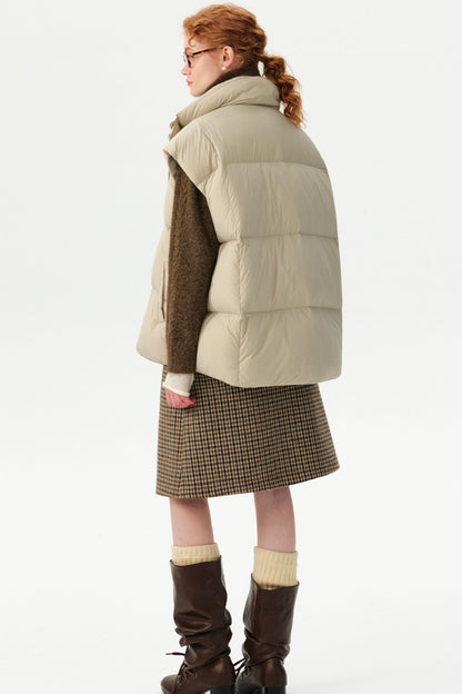 White Duck Down Winter Vest