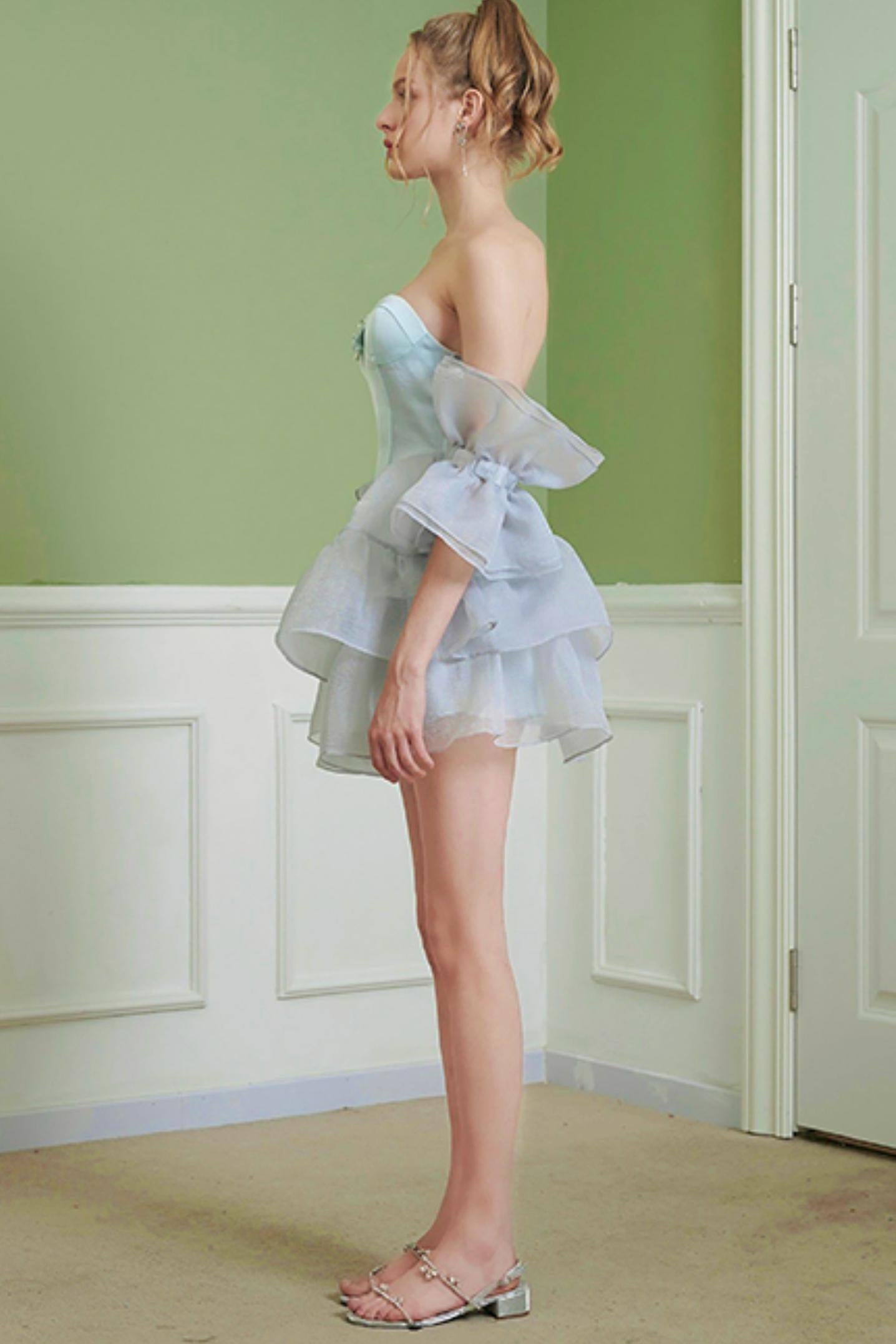Blue Fairy Fishbone Tutu Dress