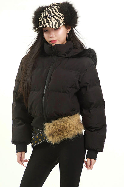 American Black Hooded Jacket