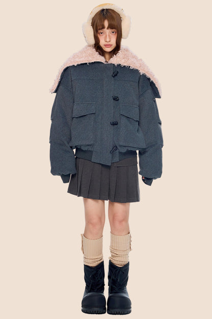 Woolen Pleated Skirt