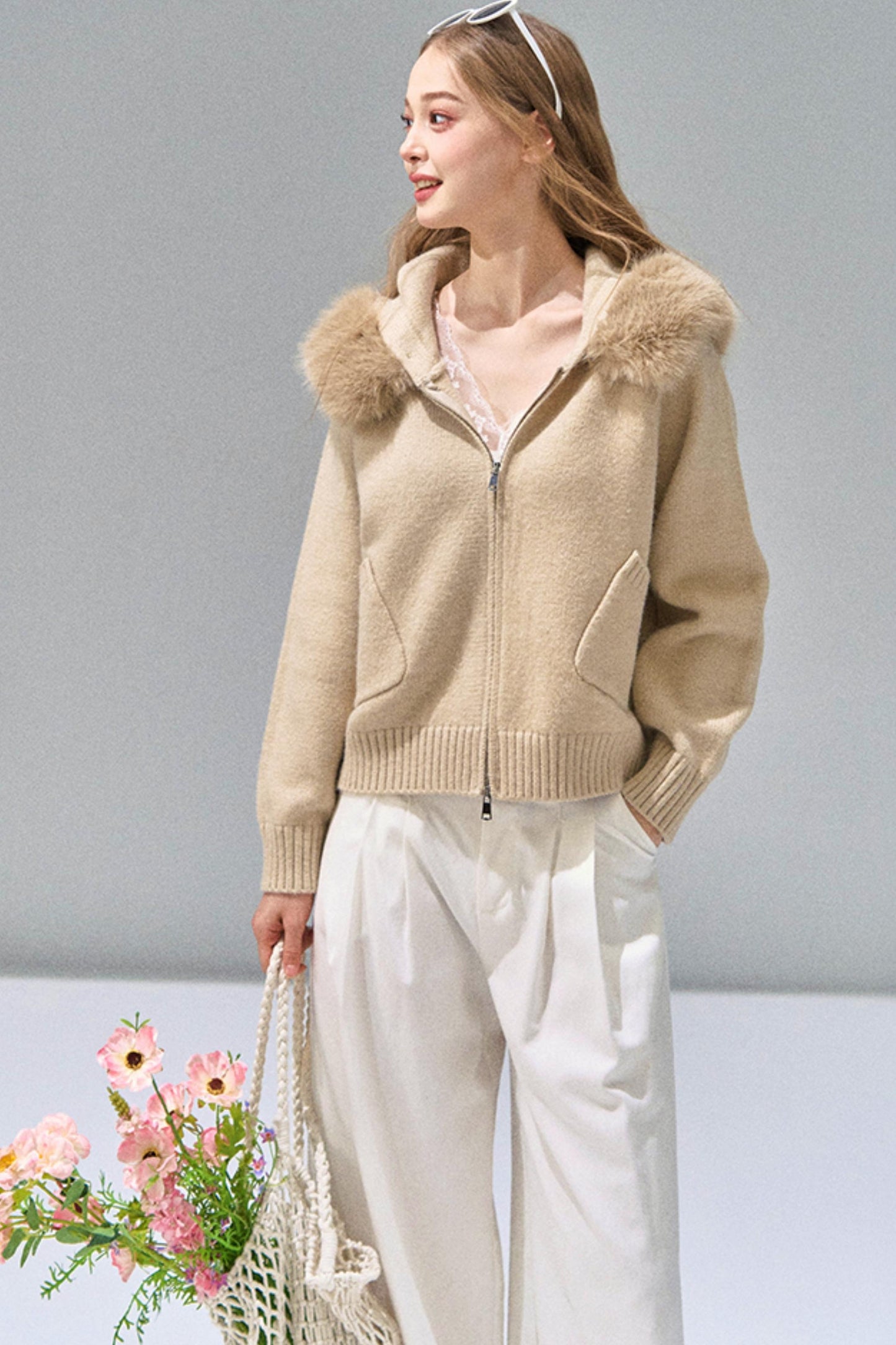 Luxury Knit Hooded Jacket