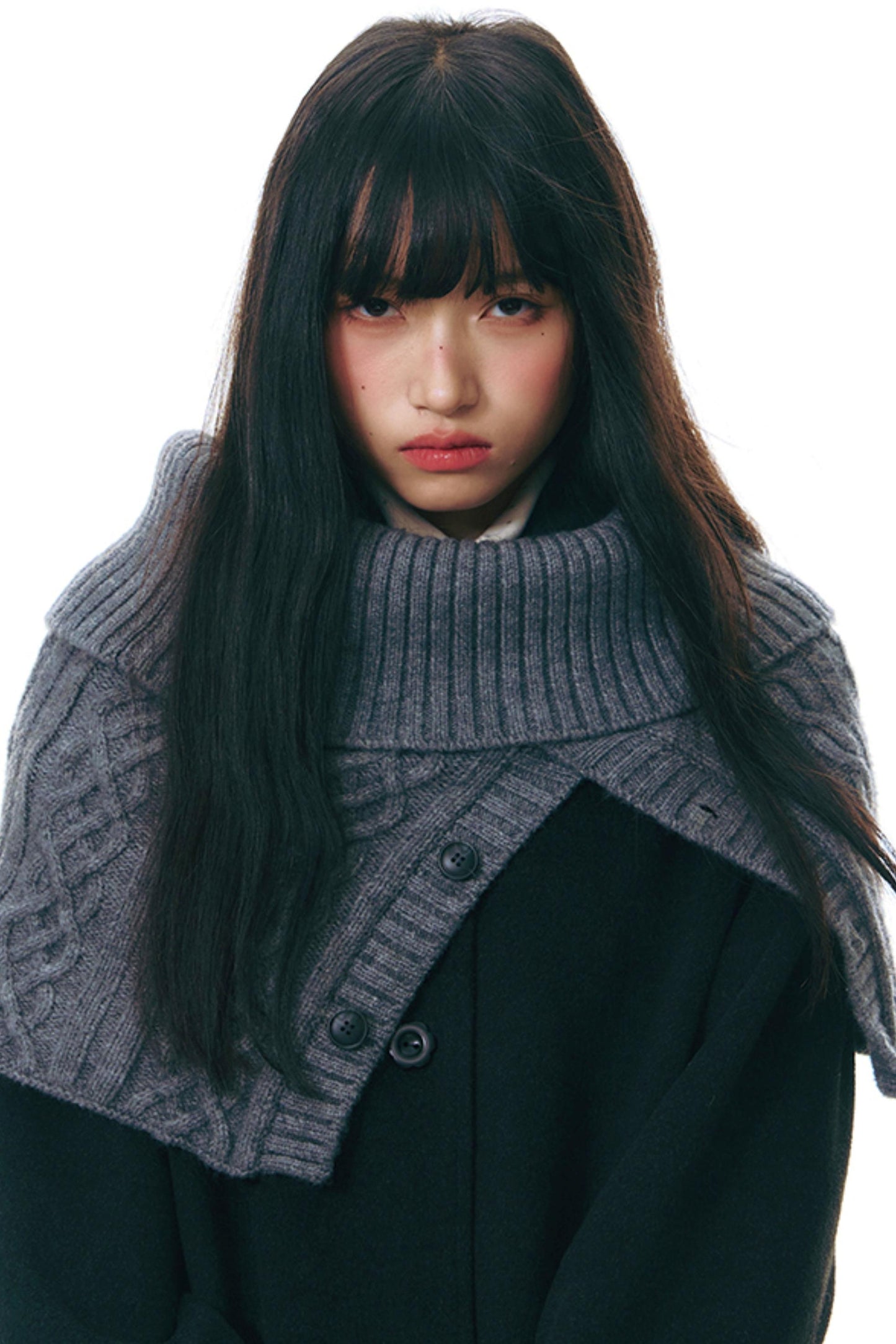 Winter Atmosphere Cable Shawl