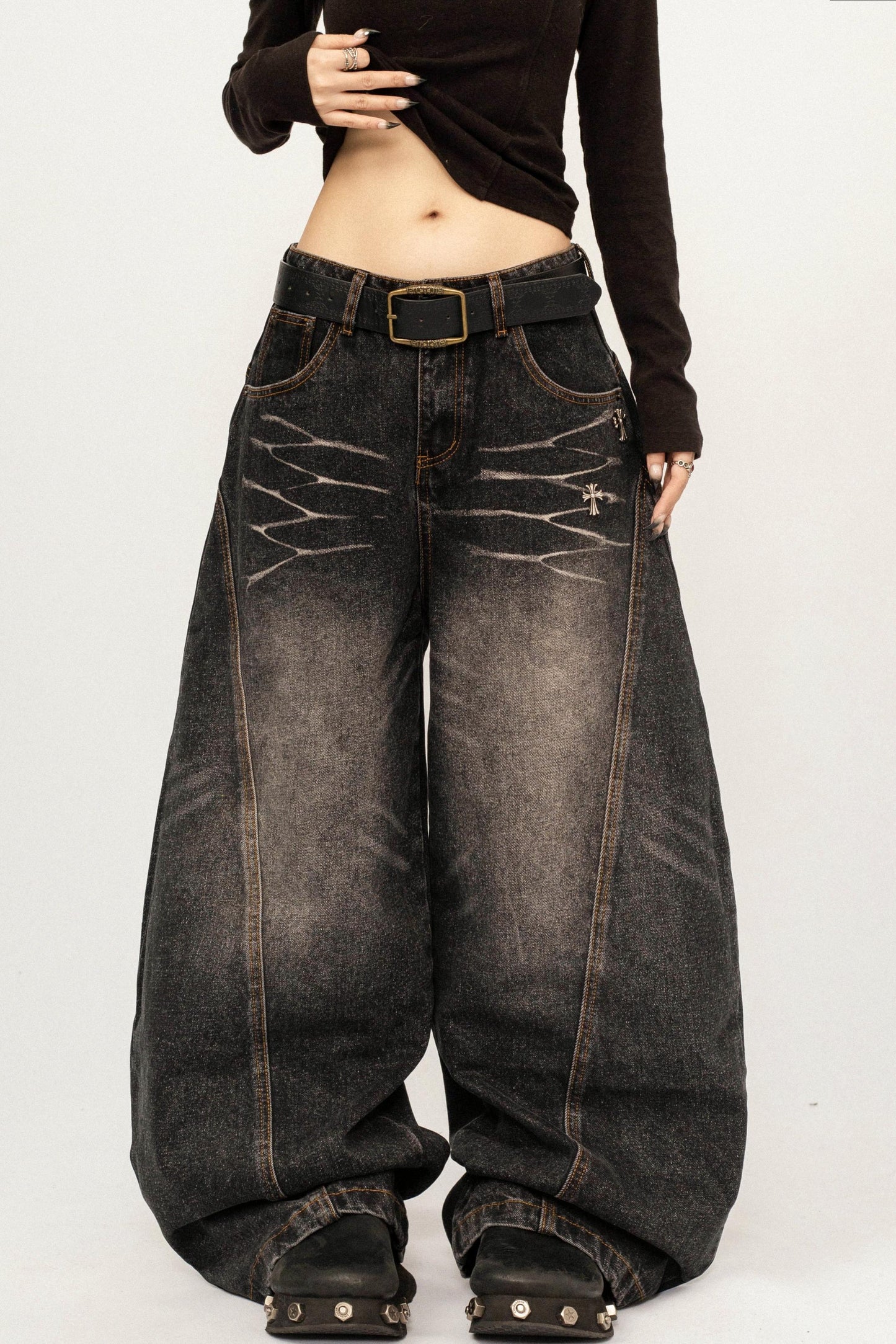 Retro Washed Velvet Jeans