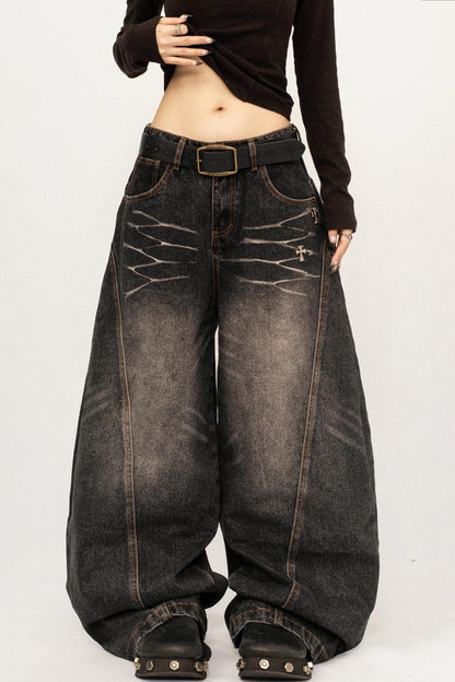 Retro Washed Velvet Jeans