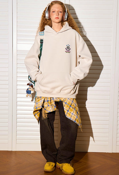 Colorful Letter-Print Hoodie