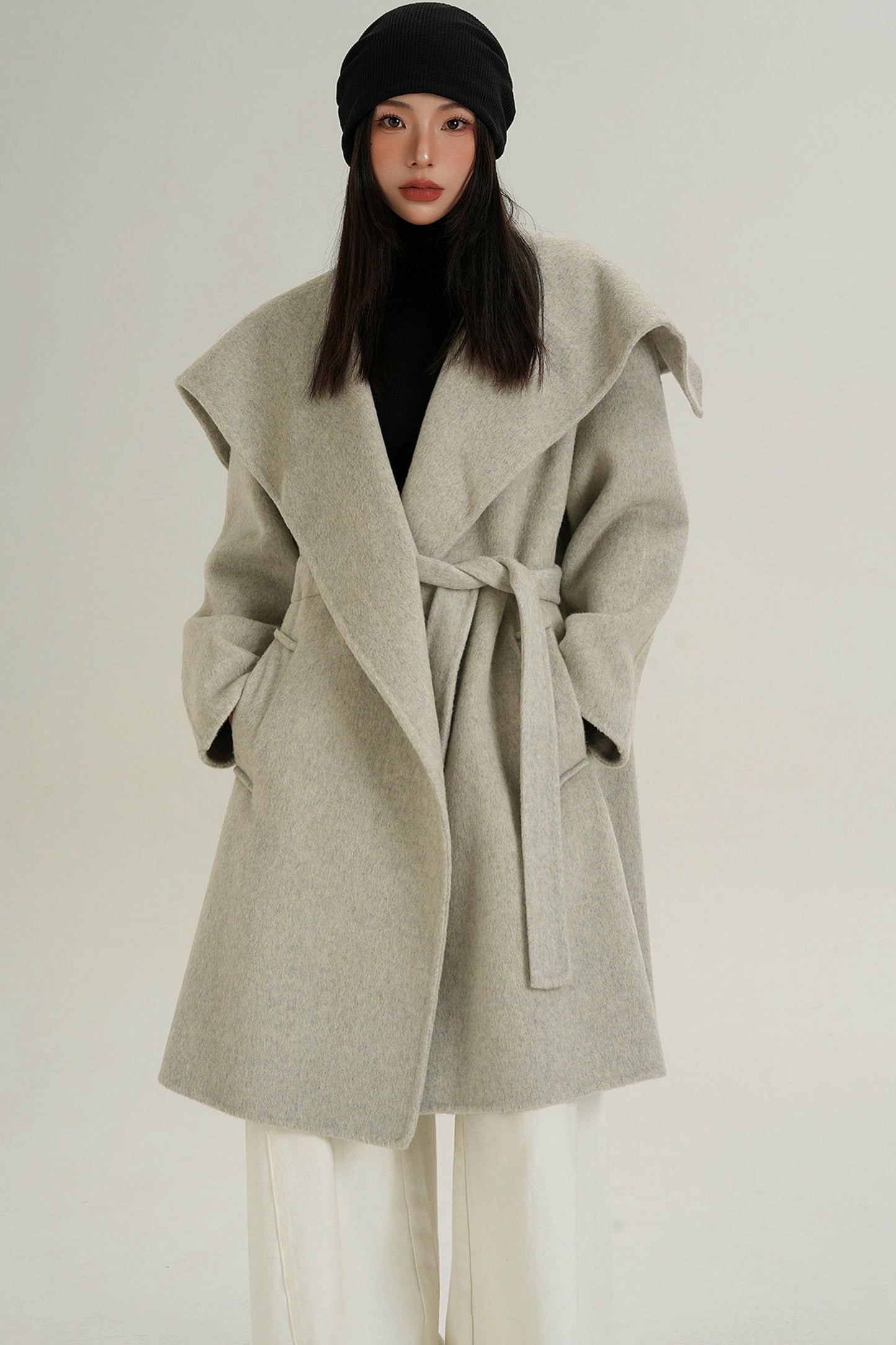 Large Lapel Wool Coat