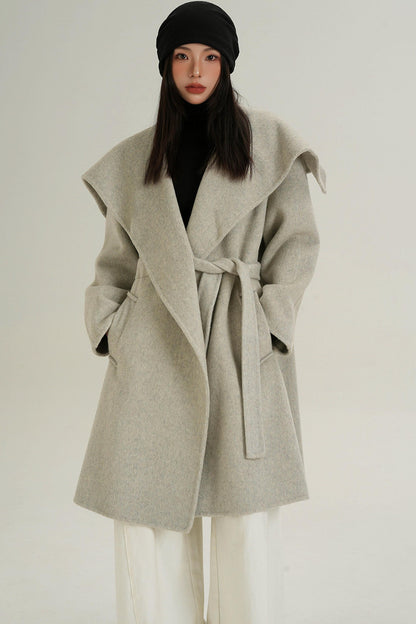 Large Lapel Wool Coat