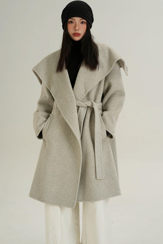 Large Lapel Wool Coat