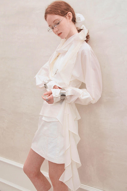 French Style Waist Cinched Shirt Set-Up