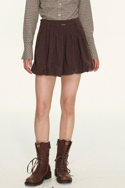 Brushed Flower Bud Culotte Pants